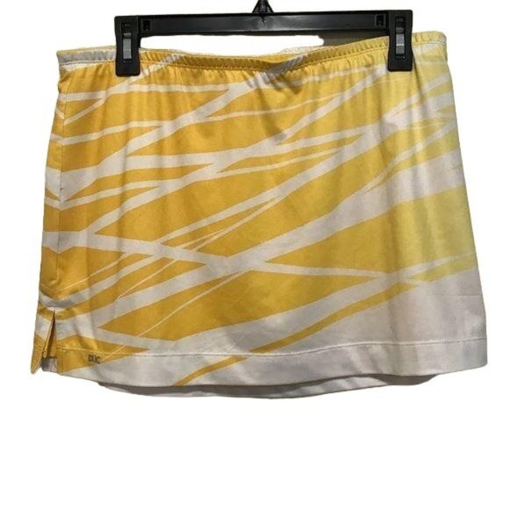 DUC Sport Yellow Lightning Reversible Tennis Skirt Size Large